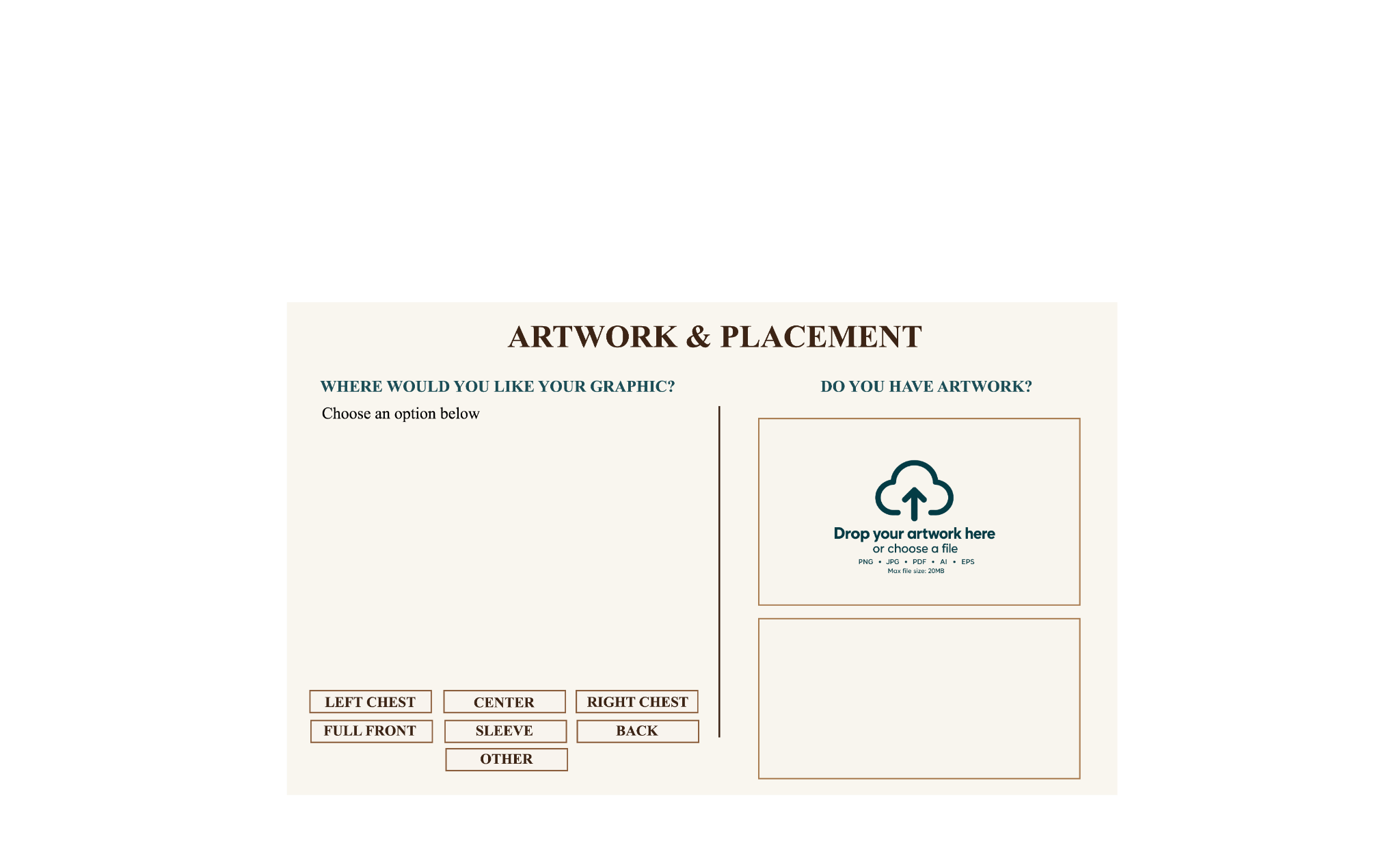 Artwork and placement